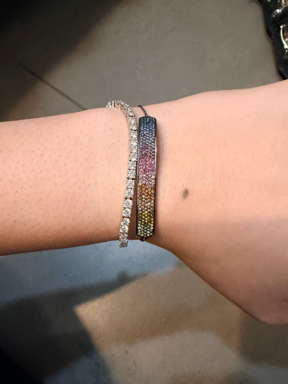 Coach multicolor Pave Bar Bracelet